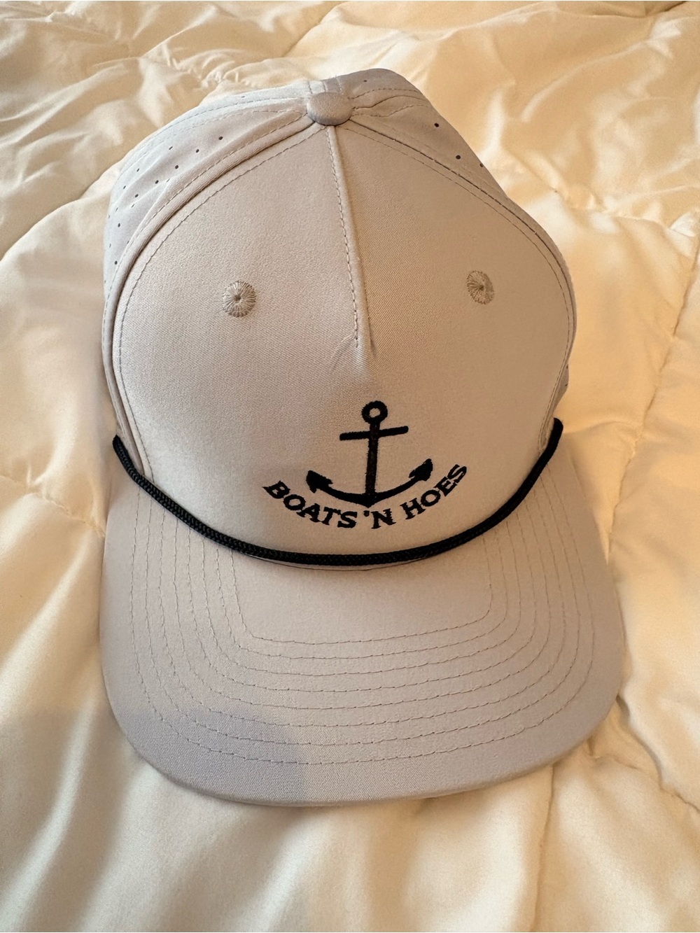 Boats 'N Hoes Anchor Trucker Hat - Gray with Black Accent